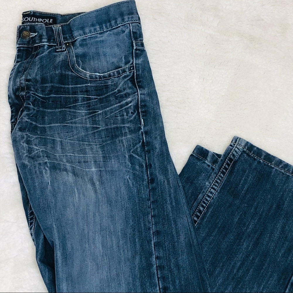 Southpole Straight Leg Distressed Jeans 34x34